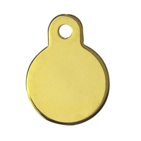 Id-bricka cirkel guld med gravyr