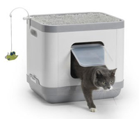 Kattlåda Cube grå