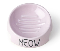 Kattmatskål MEOW ljusrosa