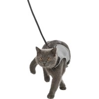Kattsele mjuk med koppel Grå