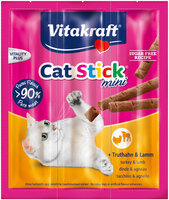 Vitakraft Cat-Stick Mini Kalkon/Lamm 3-pack